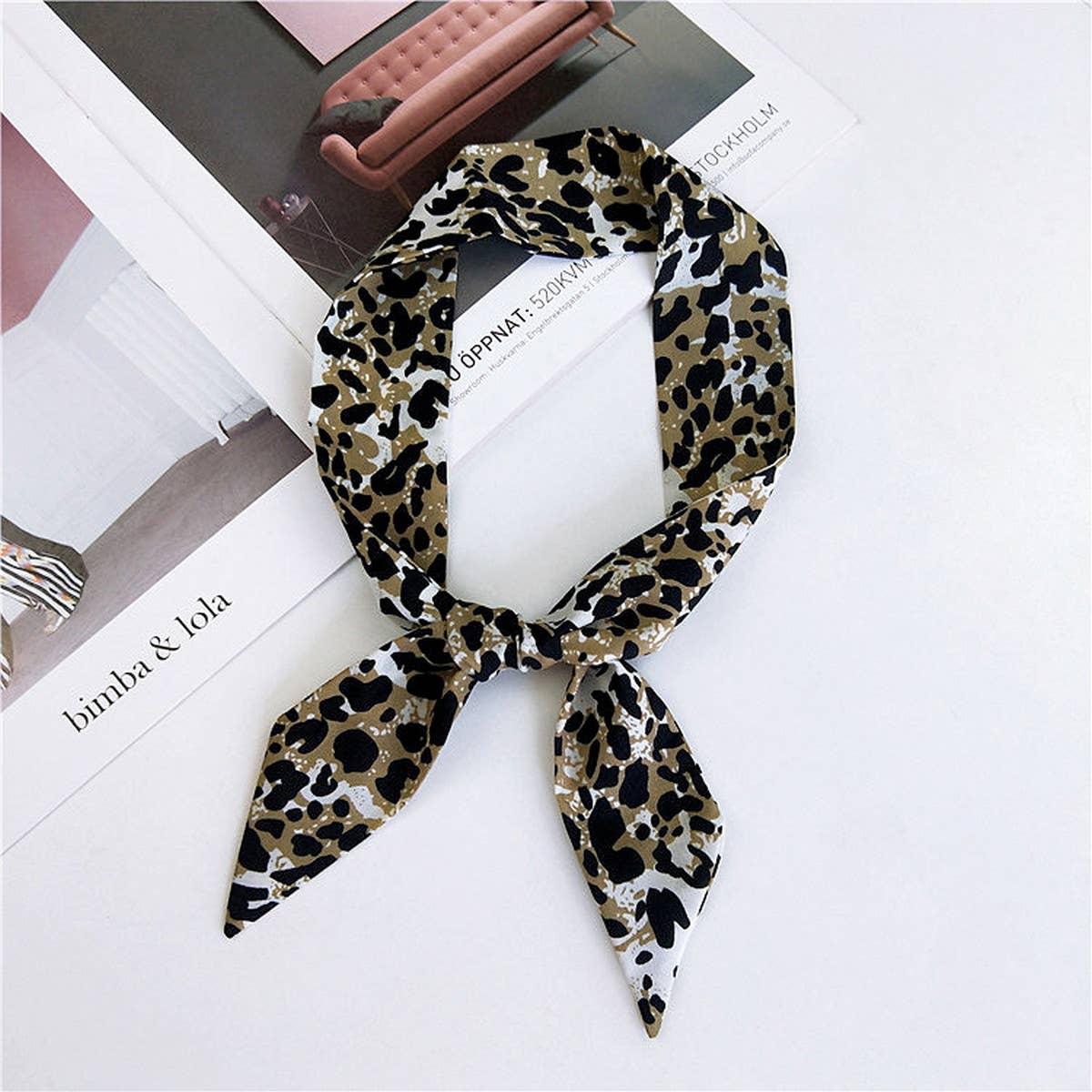 NEW BINDING BAG LEOPARD PRINT SCARF - The Season Boutique
