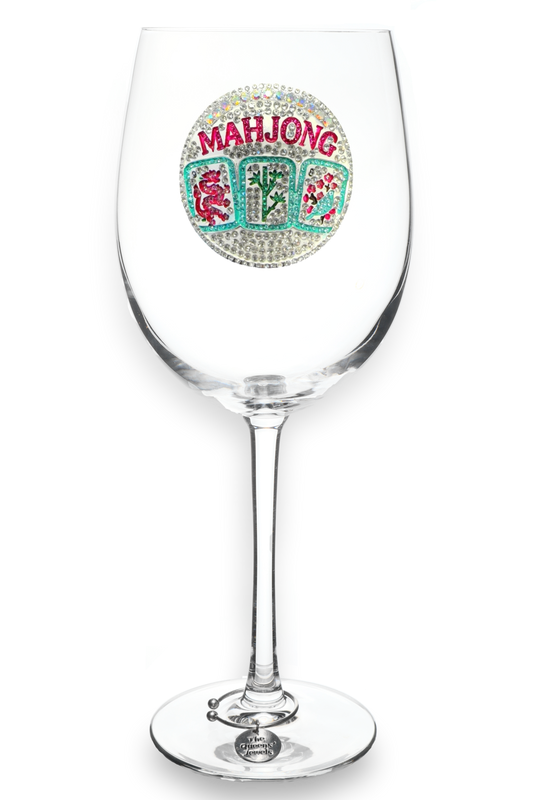 Mahjong Stemmed Glass - The Season Boutique