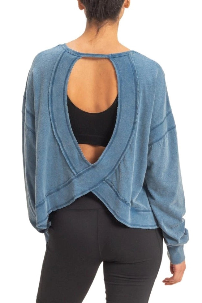 Cross Open Back Long-Sleeve - The Season Boutique