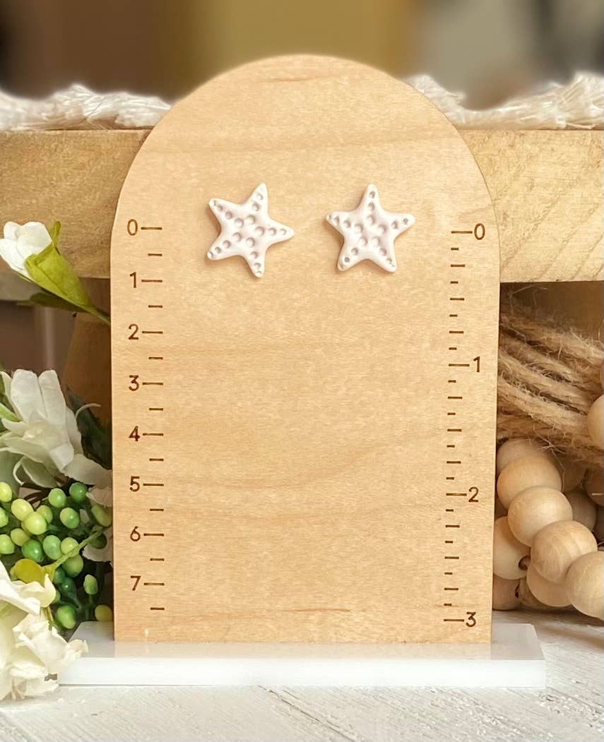 Beach Earrings : Shell Dangles with Pearl Post