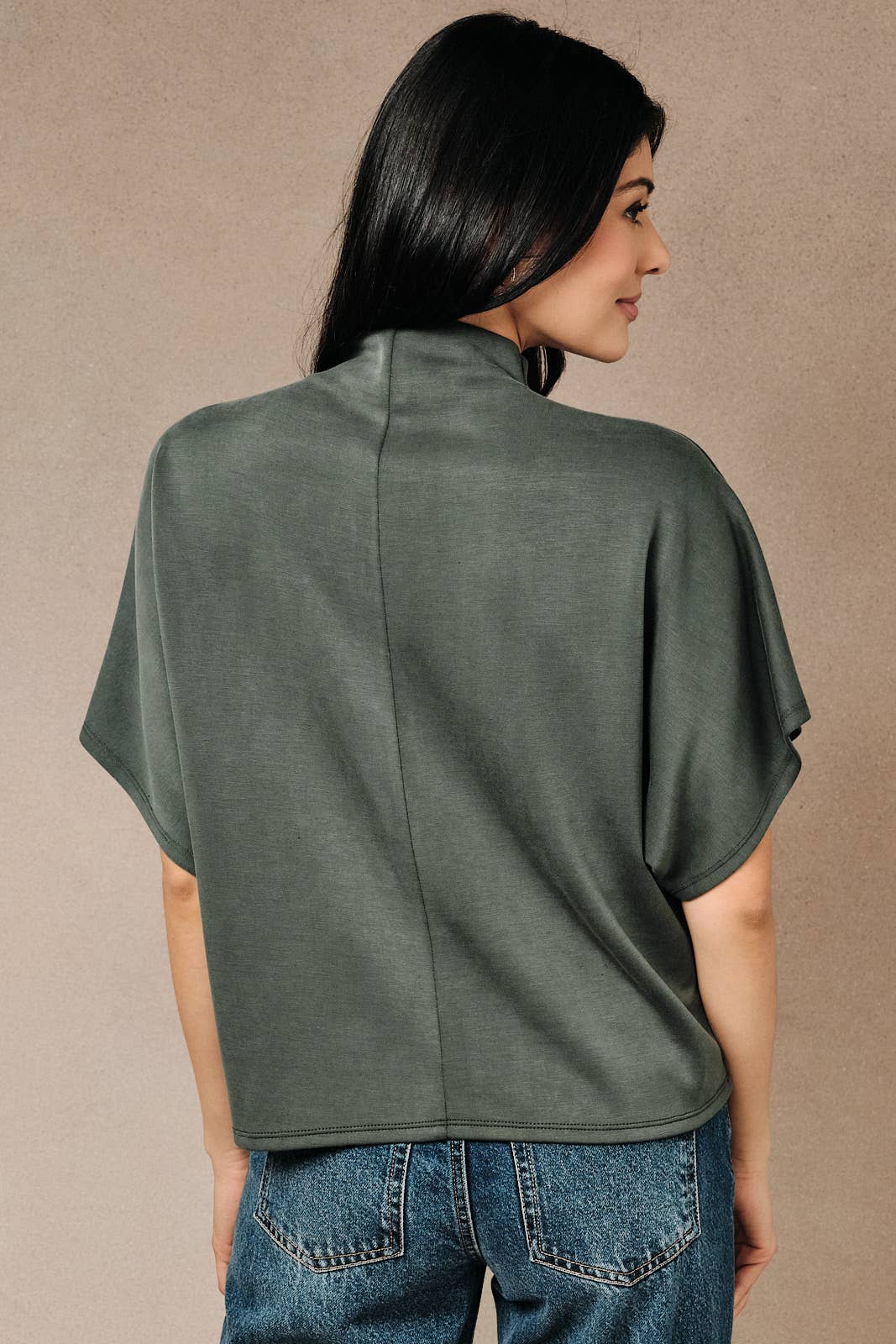 Dolman Mock Neck Top