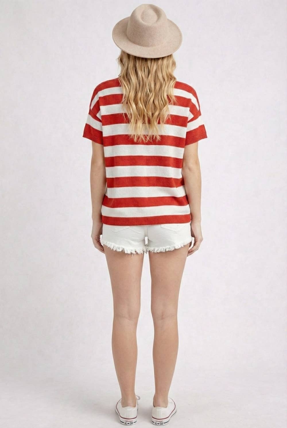 4th of July Stripe Top with 250 Year Patch - The Season Boutique