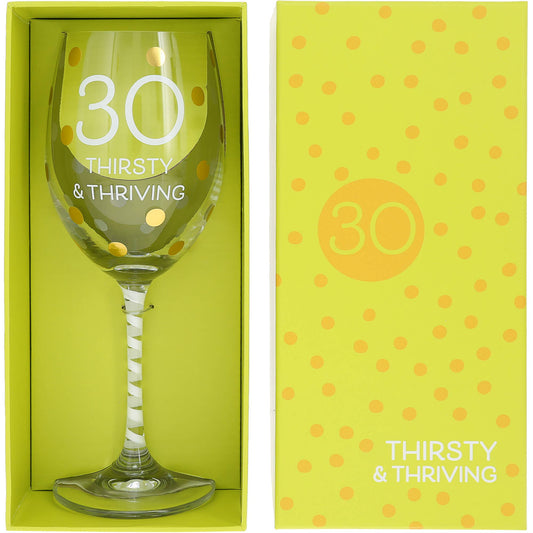 Gift Boxed 30th Birthday Wine Glass - The Season Boutique