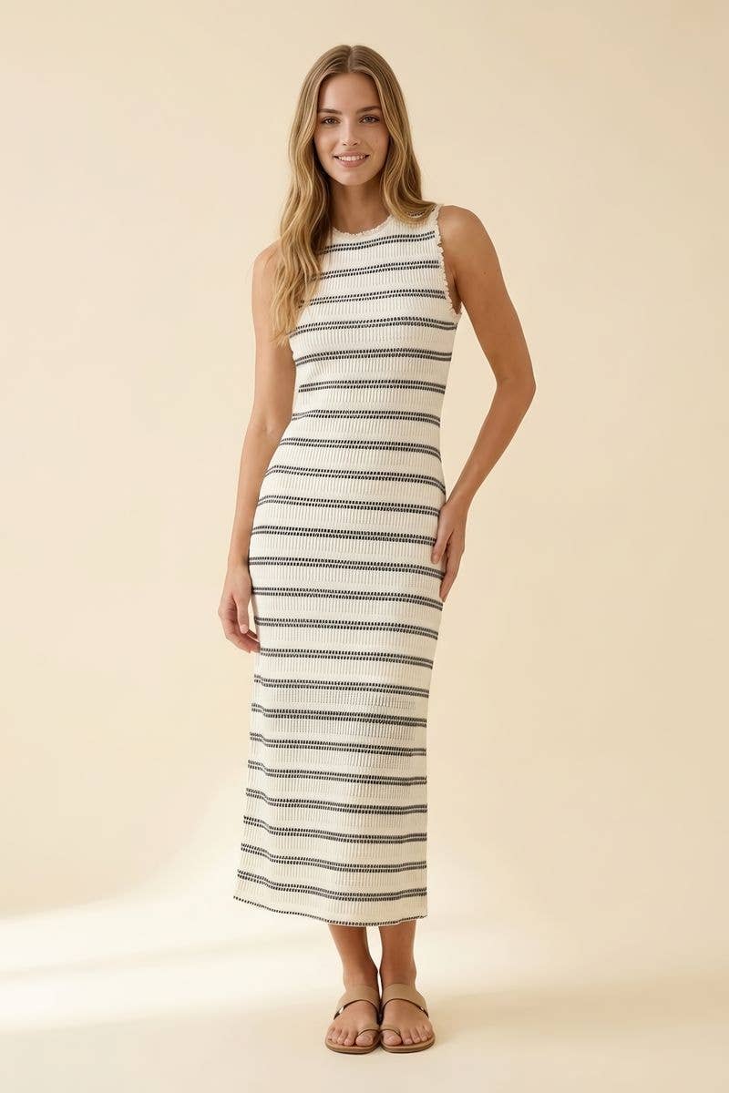 LACE MOCK NECK MIDI DRESS