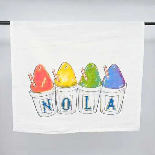 Nola Sno-Balls Kitchen Tea Towel New Orleans Summer Gift