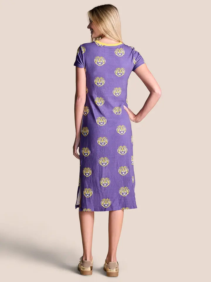 The LSU Roster Ribbed Midi Dress