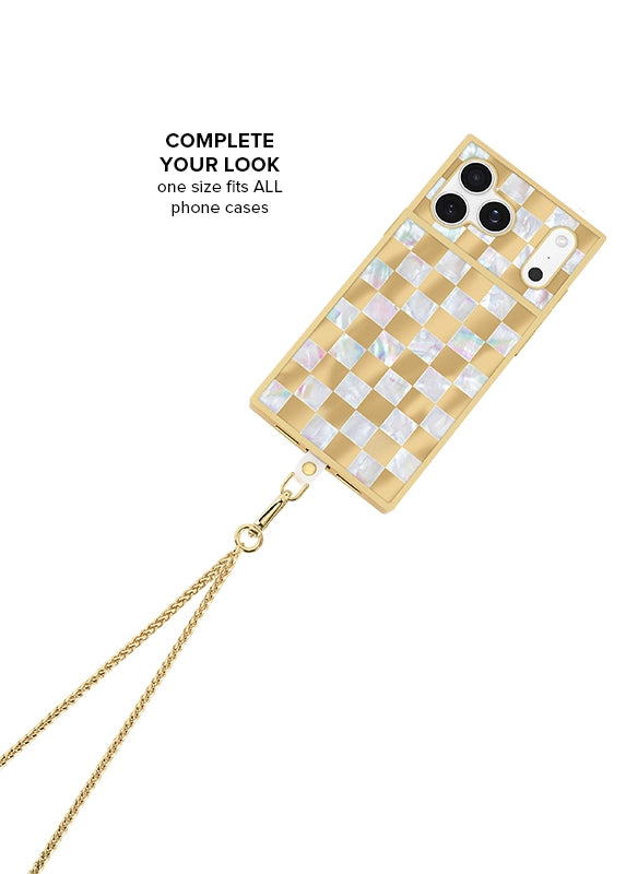 Gold Wheat Braid Chain Phone Crossbody