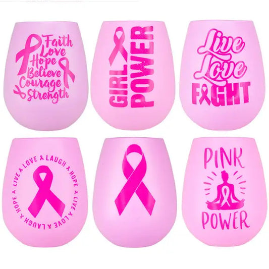 Breast Cancer Awareness Silicone Wrap Cup