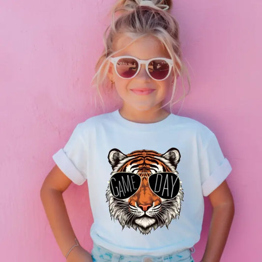 Youth Game Day Vintage Tiger Tee Sports Football Fall Kids