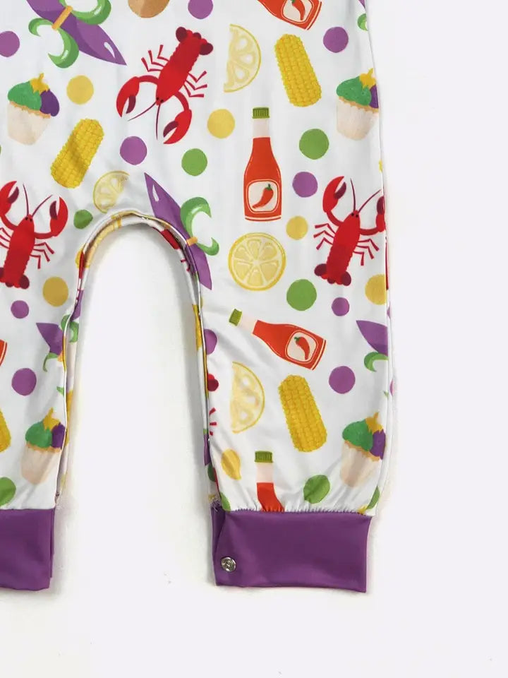 Mardi Crawfish Boy Romper