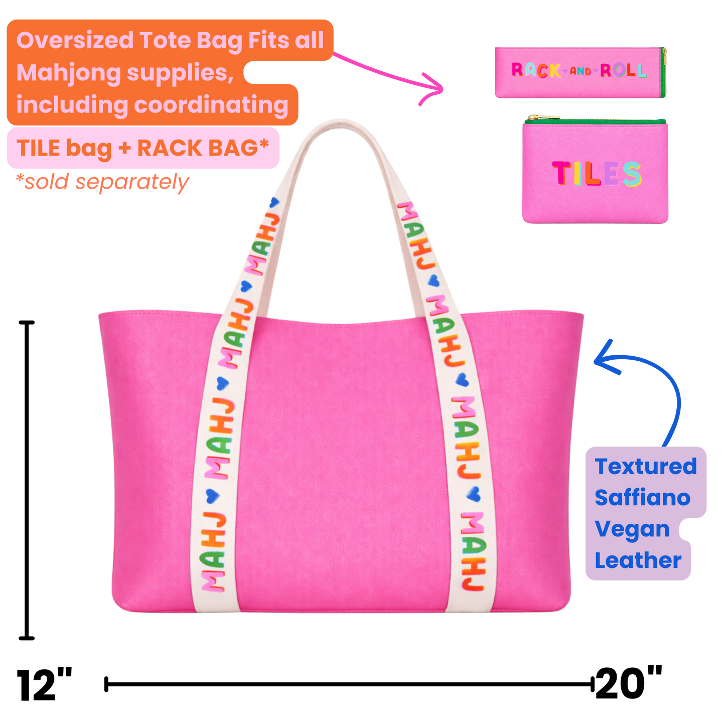 Mahjong Tote Bag Mahjong Tile Bag Leather - The Season Boutique