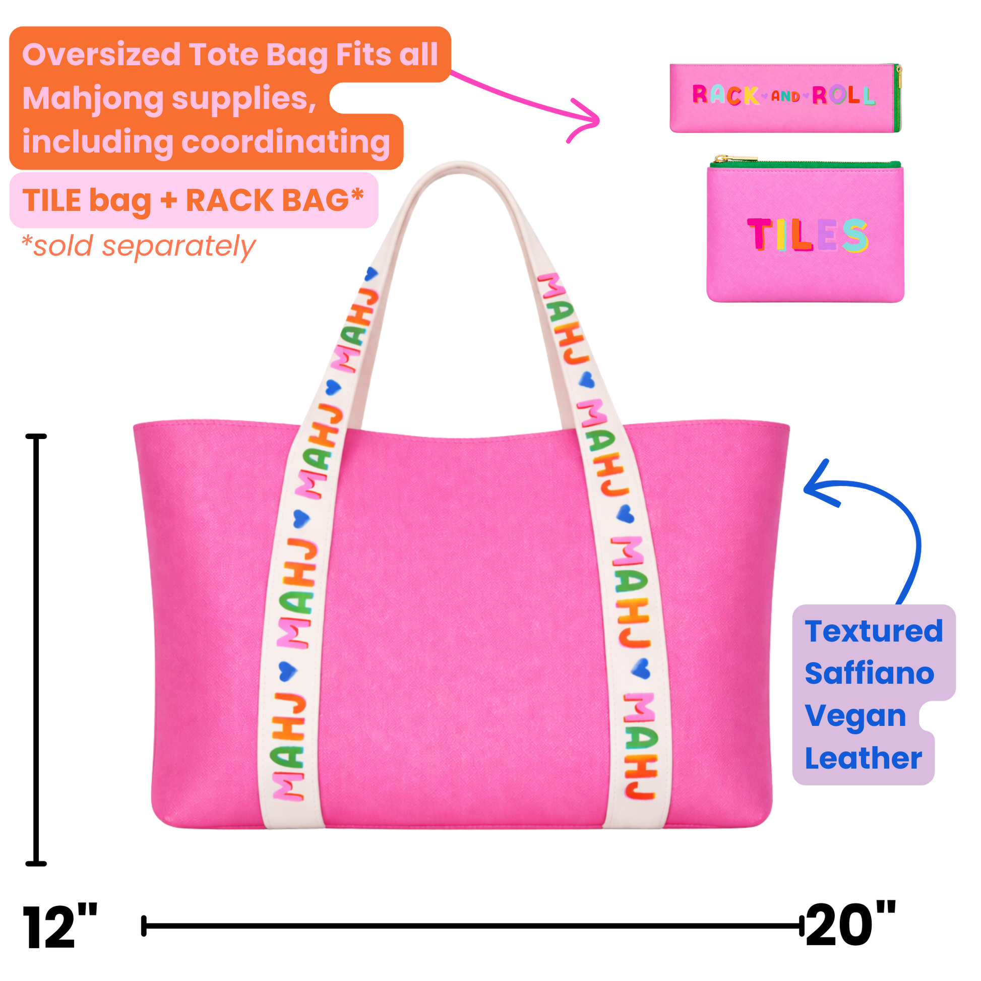 Mahjong Tote Bag Mahjong Tile Bag Leather - The Season Boutique
