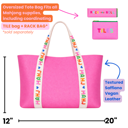 Mahjong Tote Bag Mahjong Tile Bag Leather - The Season Boutique