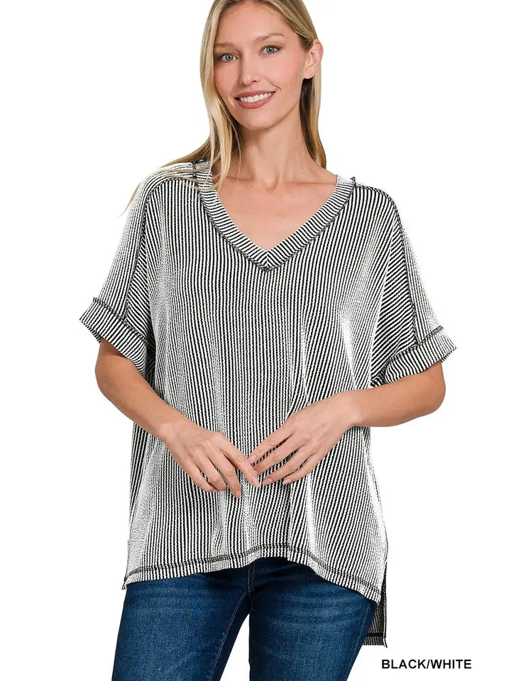 Raised Rib Hi-Low - The Season Boutique