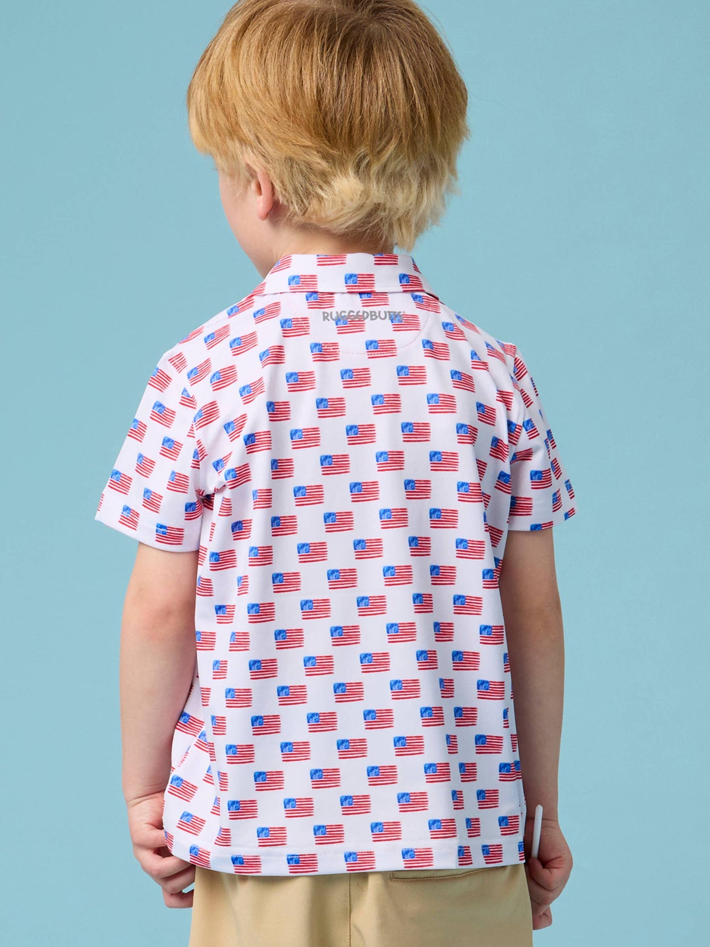 Boys Freedom Flags Performance Polo