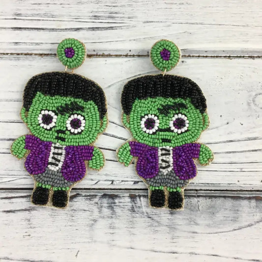 Green Monster Earrings