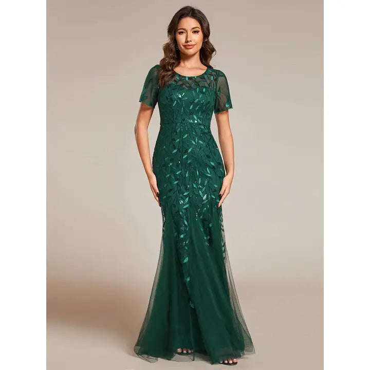 Sequin Shiny Fishtail Tulle Dresses For Party