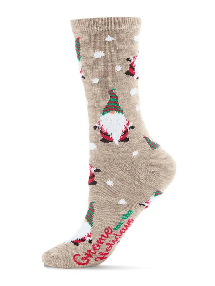 MeMoi Gnome Holiday Socks