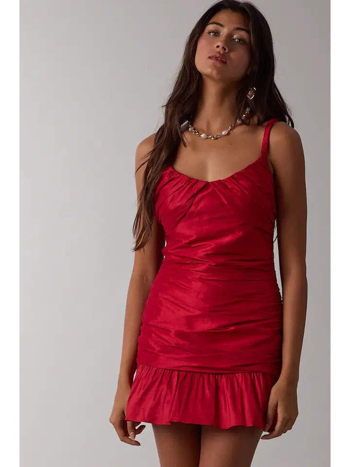 Slim Fit-in Ruched Mini Dress