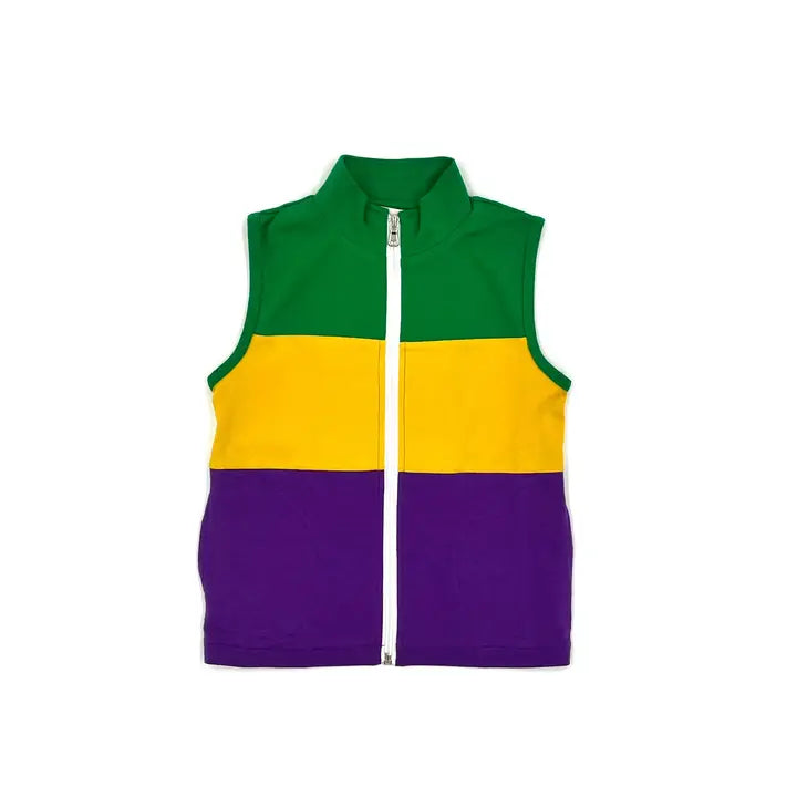 Mardi Gras Trio Knit Vest