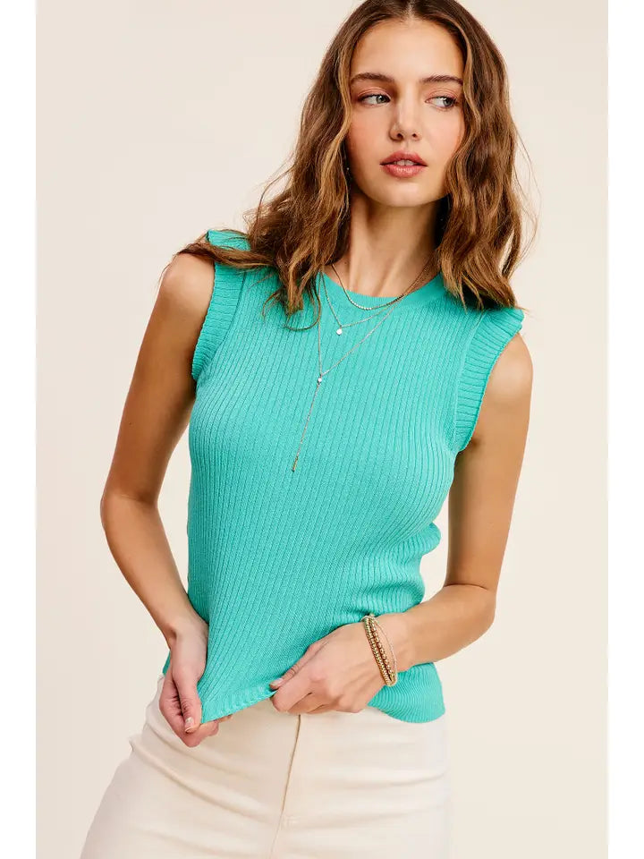 Ruffle Spring Summer Sleeveless Top