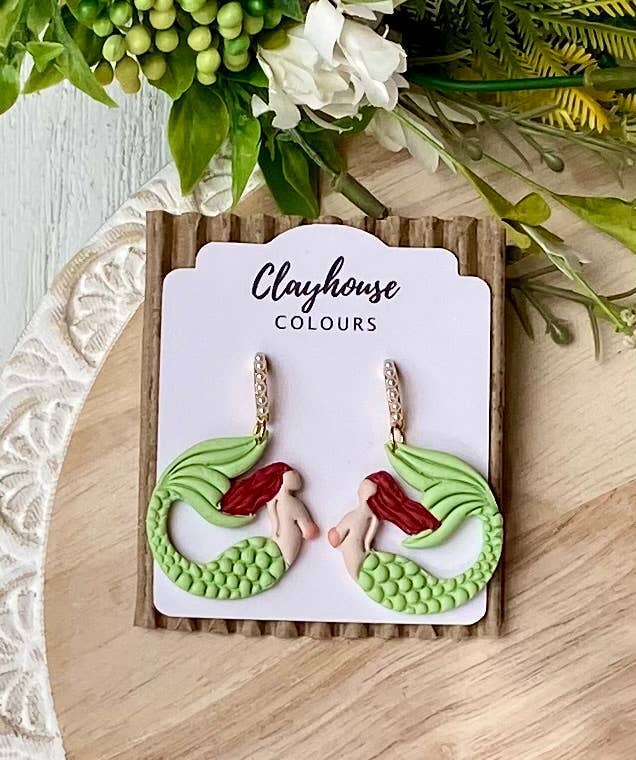 Beach Earrings : Shell Dangles with Pearl Post