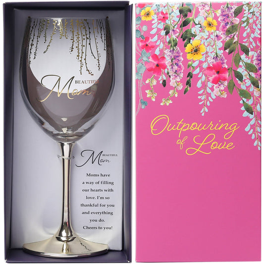 Gift Boxed Mother's Day Crystal Wine Glass - The Season Boutique