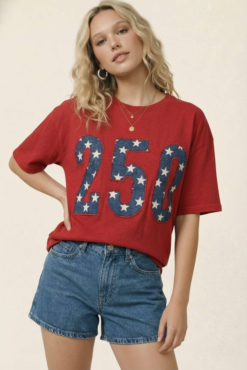 PLUS USA 250th Anniversary Commemorative Oversized: NAVY - The Season Boutique