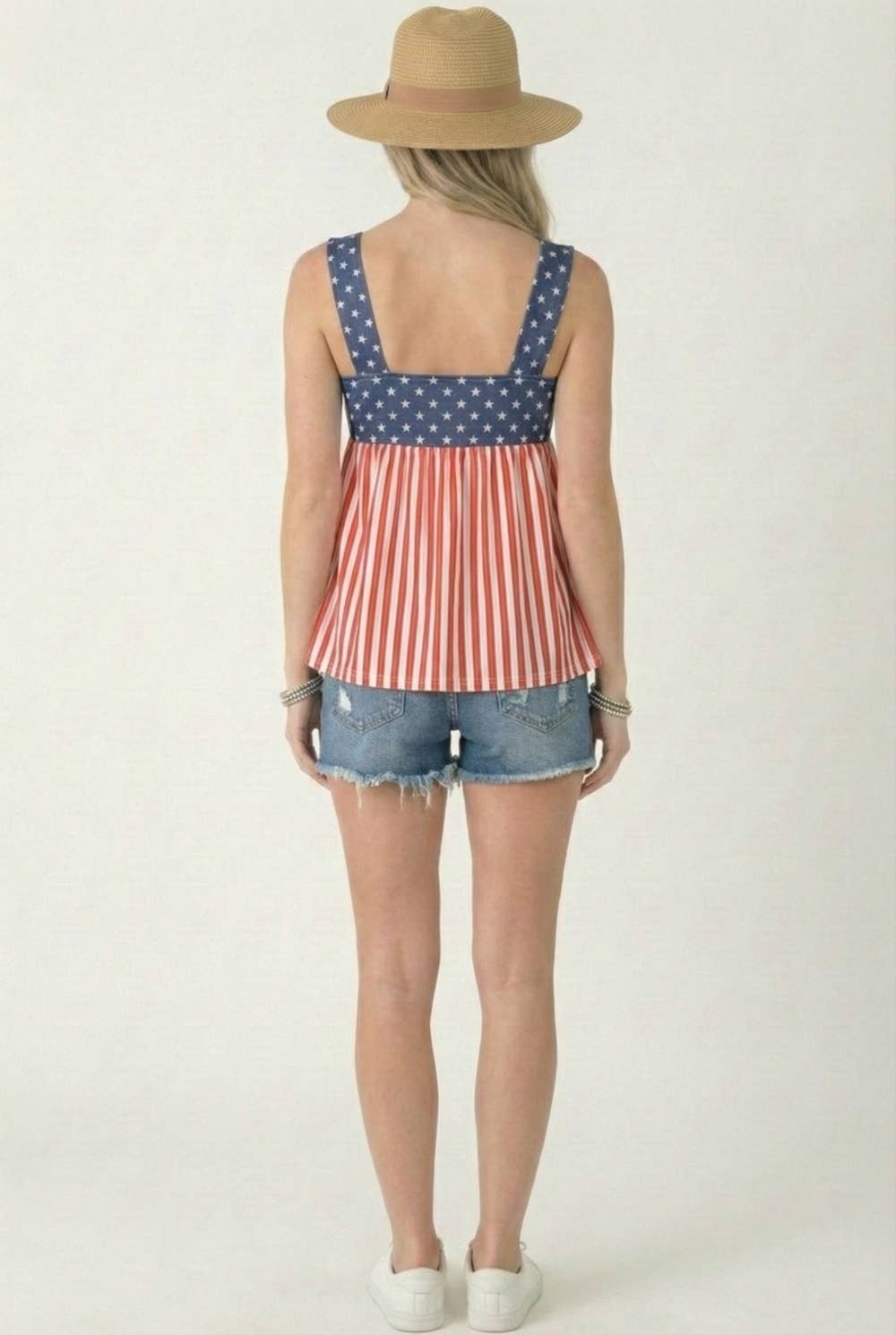 American Flag Babydoll Tank