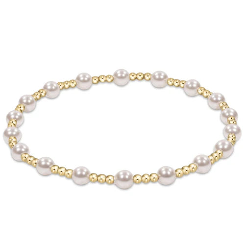 egirl Classic Sincerity pattern 4mm bead bracelet- pearl