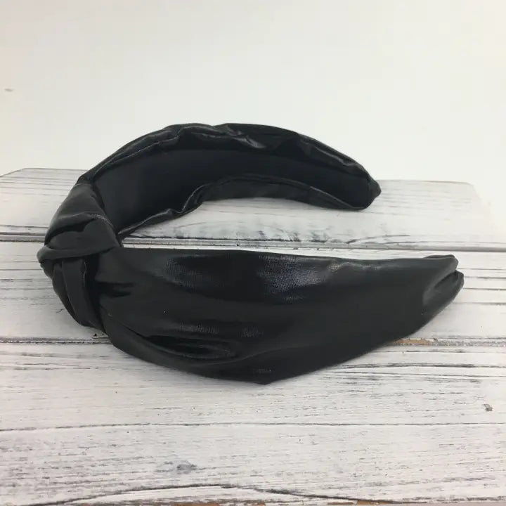 Metallic Black Knot Headband