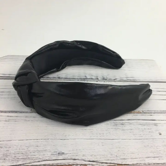 Metallic Black Knot Headband