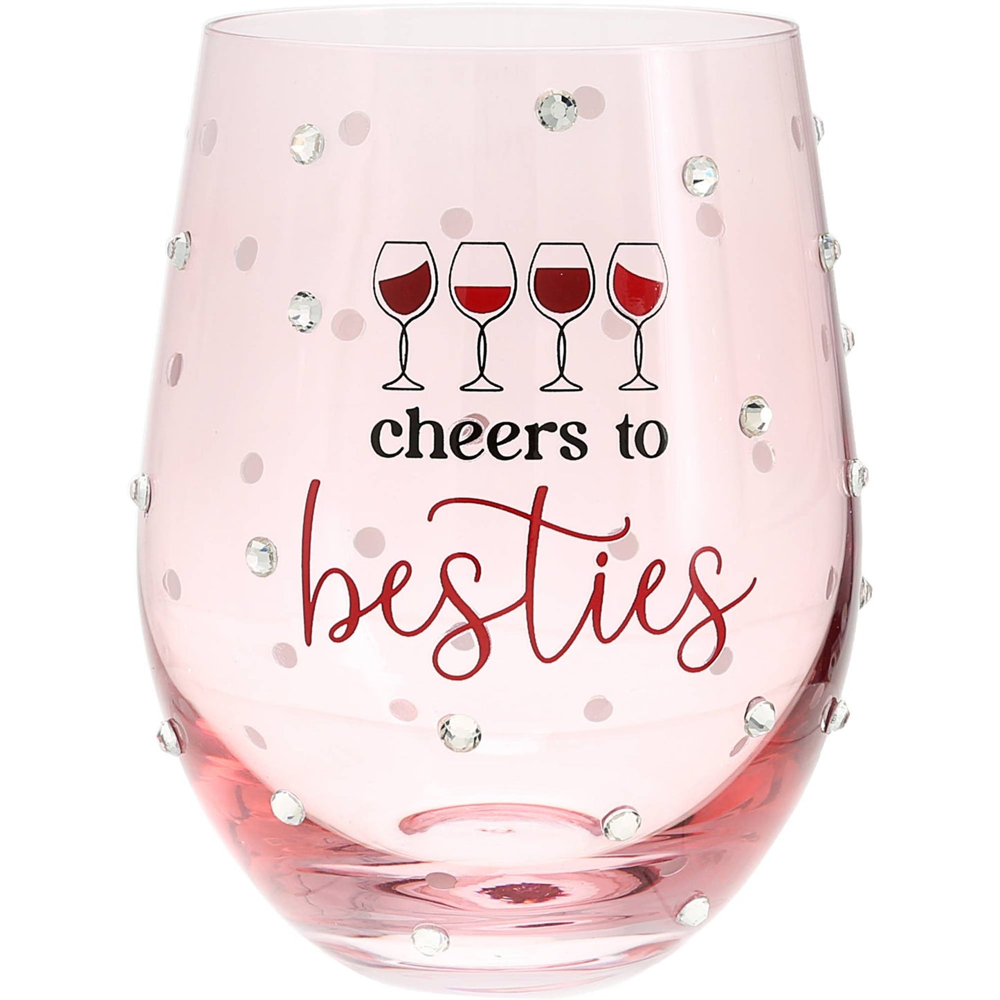 Gift Boxed Besties Stemless Wine Glass - The Season Boutique