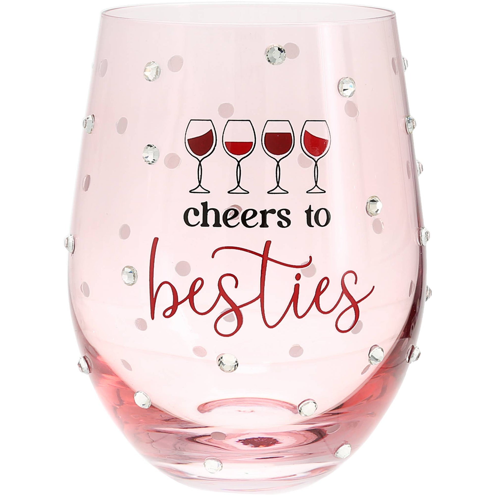 Gift Boxed Besties Stemless Wine Glass - The Season Boutique