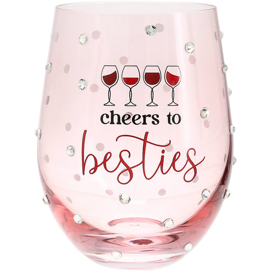 Gift Boxed Besties Stemless Wine Glass - The Season Boutique