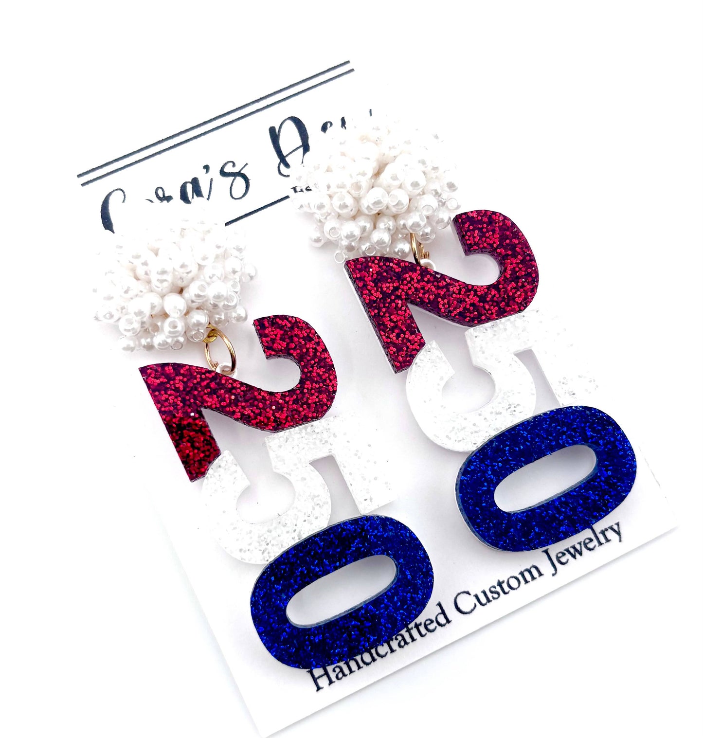 250th 4th of July Earrings