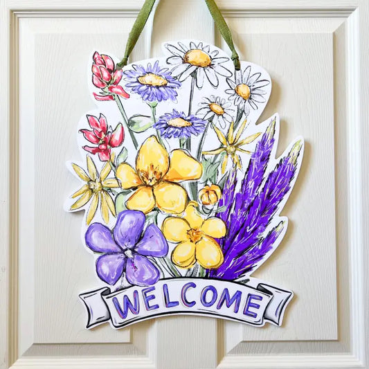 Wildflower Welcome Door Hanger