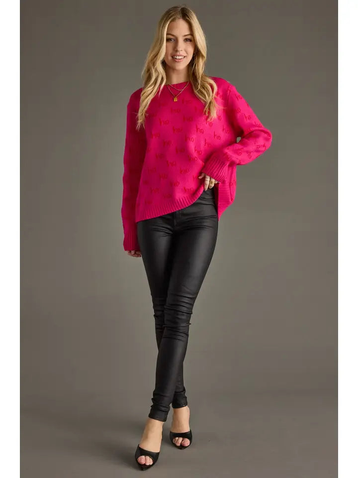 Pink Ho Ho Ho Sweater