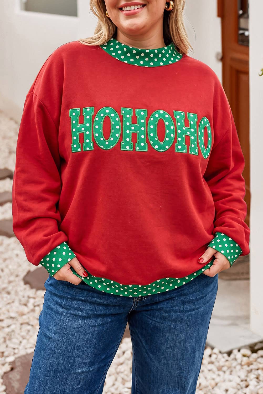 HOHOHO Mock Neck Sweatshirt