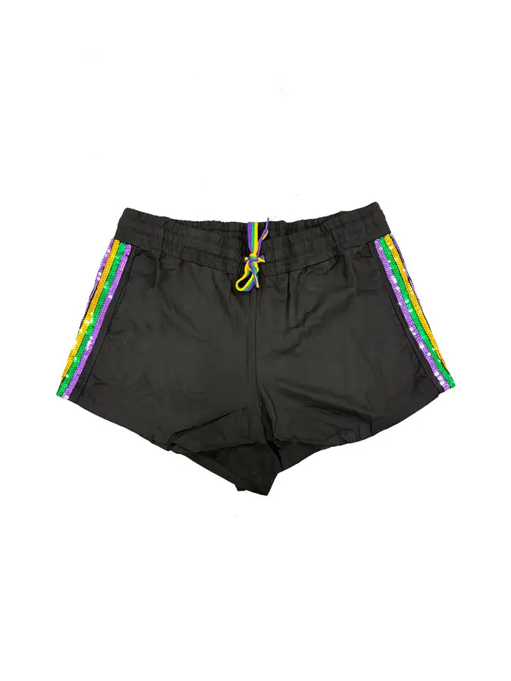 Sequin Stripe Shorts - The Season Boutique