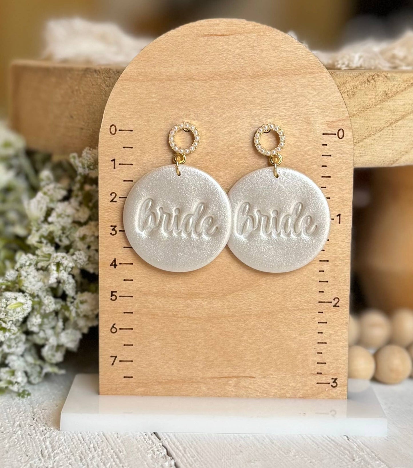 Bridal Earrings : Bow with Pearls