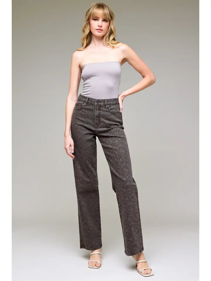 Brown Cheetah Print Jeans