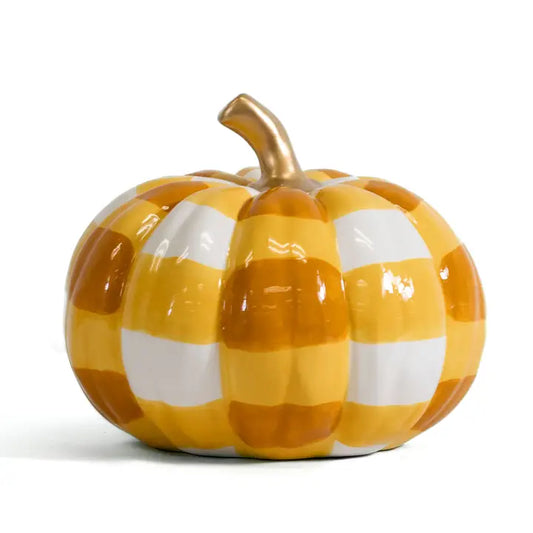 Aiden  Pumpkin Decor White/Orange 7x5.5