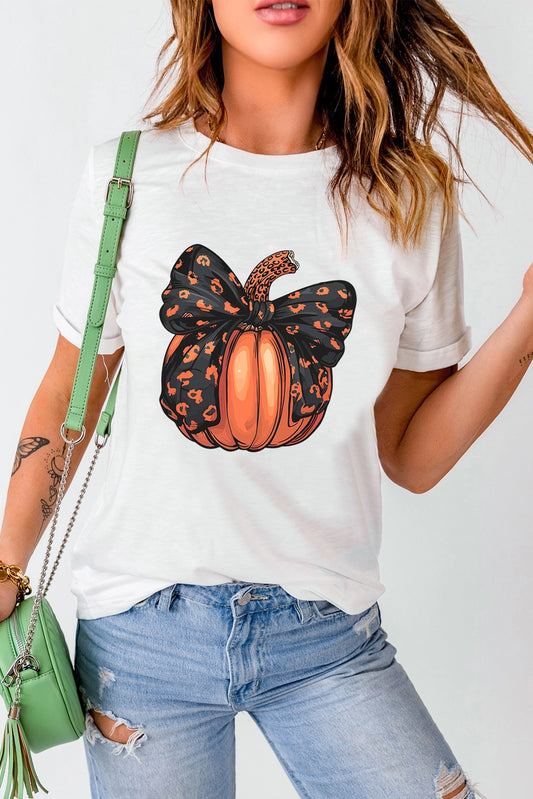 Halloween Bowknot Pumpkin Shirt