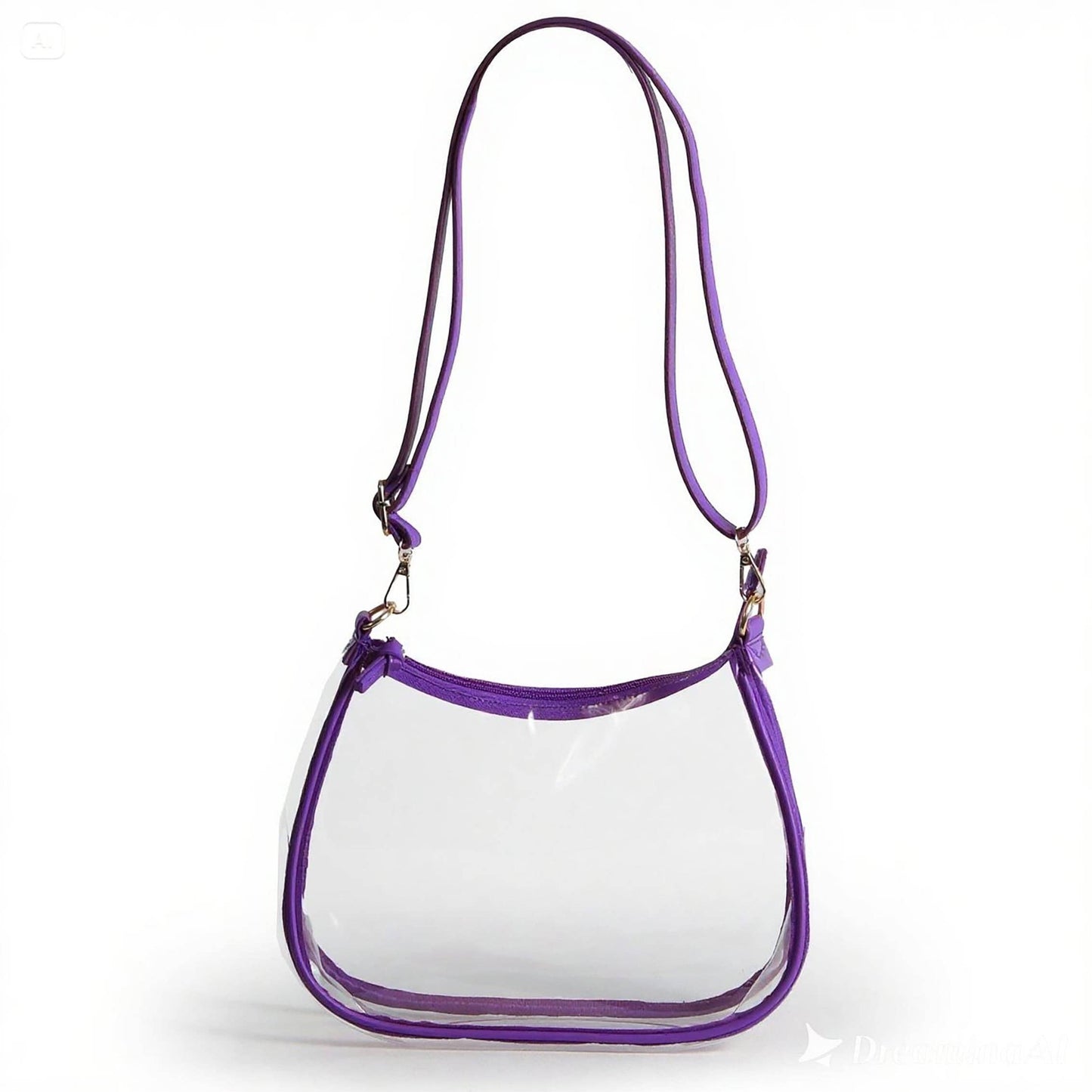 Sara Large Clear Purse with Skinny Scarf – LSU
