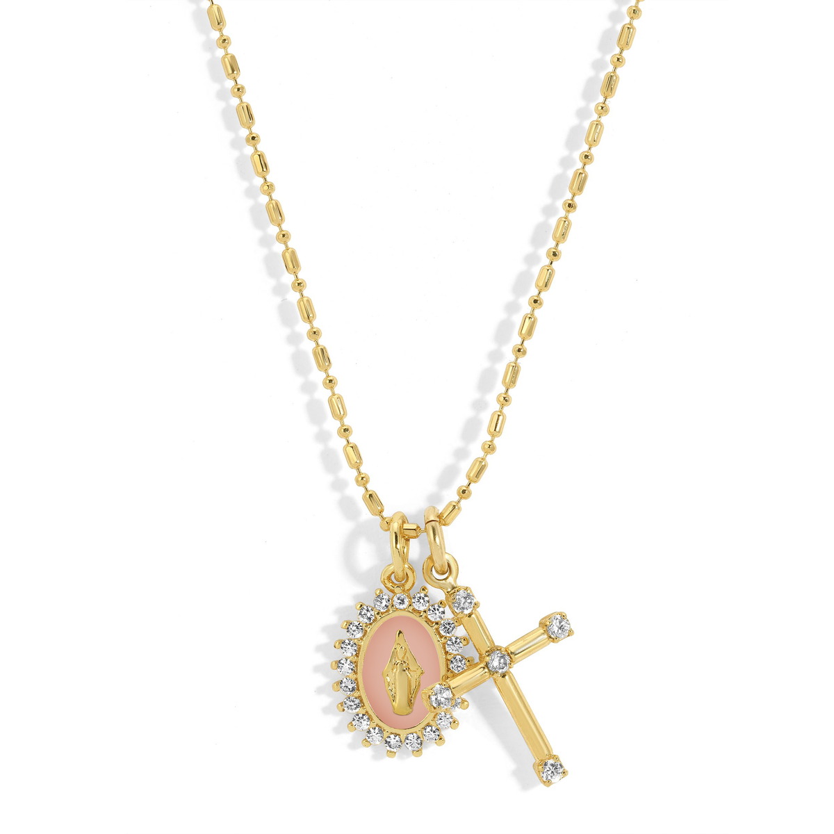 Virgin Maria Multi-Charm Necklace