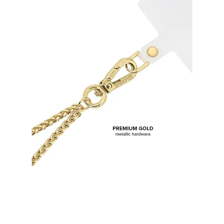 Gold Wheat Braid Chain Phone Crossbody