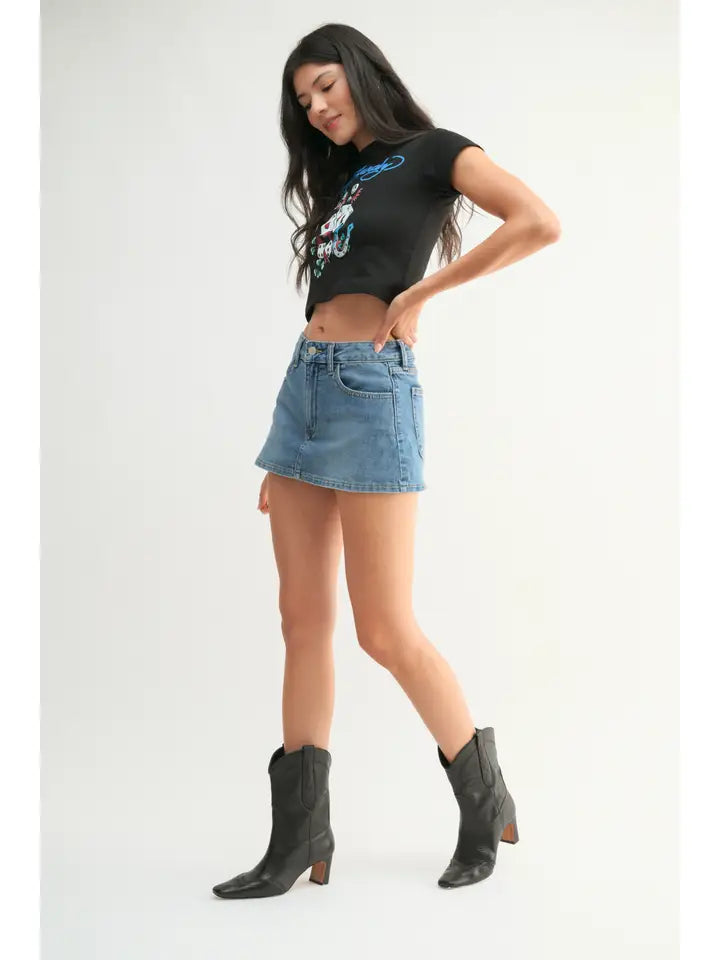 Denim Skort - The Season Boutique