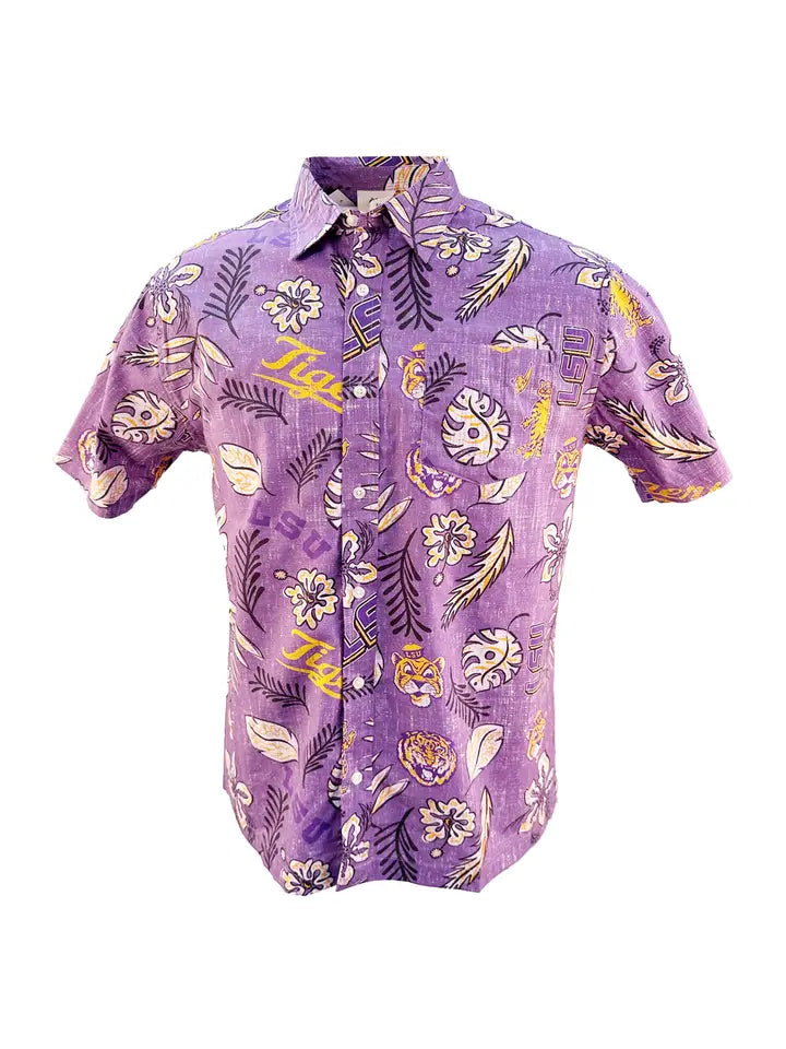 Lsu Tigers Men's Vault Floral Shirt