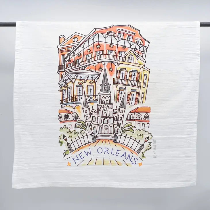 New Orleans Tea Towel - French Quarter Jackson Square Nola